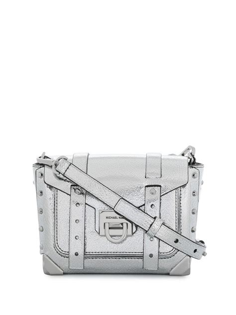 michael kors silver purse|michael kors manhattan silver bag.